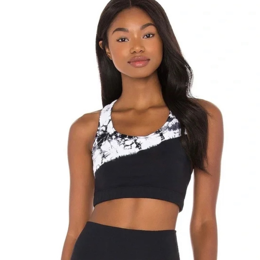 Electric & Rose Monochrome Tie-Dye Sports Bra